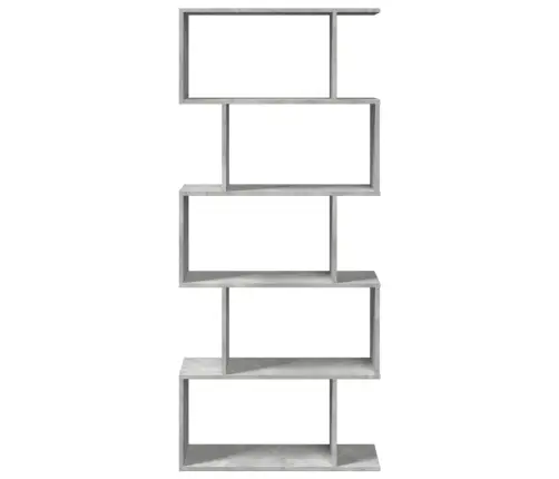 Pertvara/Knygų Spinta, Betono Pilka, 70X24X161cm 5 Pakopų