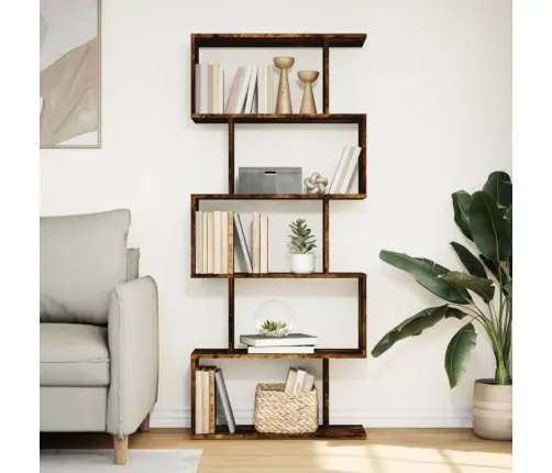 Pertvara/Knygų Spinta, Dūminio Ąžuolo, 70X24X161cm 5 Pakopų