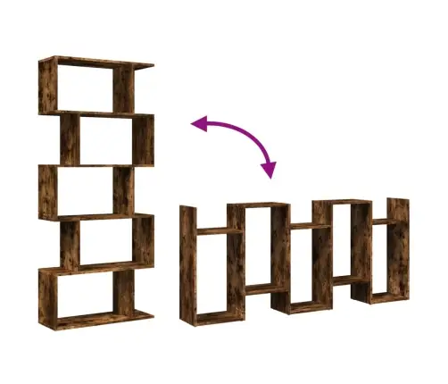 Pertvara/Knygų Spinta, Dūminio Ąžuolo, 70X24X161cm 5 Pakopų