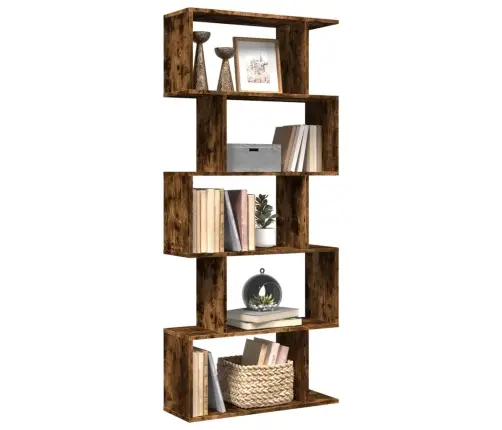 Pertvara/Knygų Spinta, Dūminio Ąžuolo, 70X24X161cm 5 Pakopų