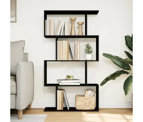 Ruumijagaja 4 Korrust, Must, 70 X 24 X 129 cm Tehispuit