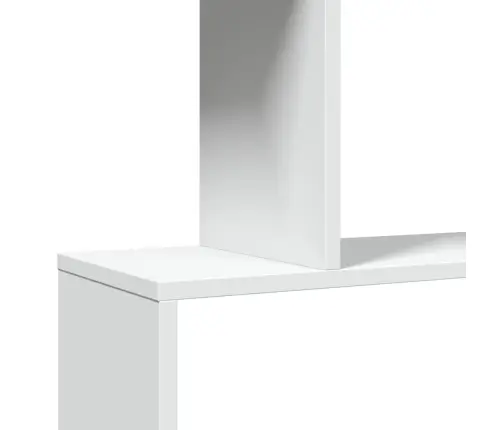 Ruumijagaja Raamaturiiul, 3 Riiulit, Valge, 70 X 24 X 97 cm Töödeldud Puit