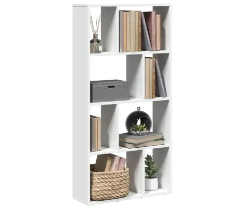 Grāmatu Plaukts, Balts, 60X20X120 Cm, Inženierijas Koks Vidaxl