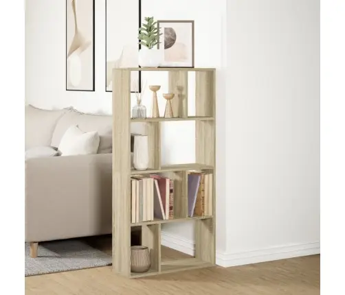 Grāmatu Plaukts, Ozola Krāsa, 60X20X120 Cm, Inženierijas Koks Vidaxl