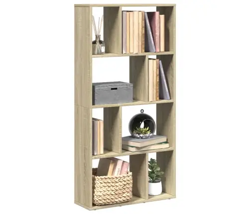 Grāmatu Plaukts, Ozola Krāsa, 60X20X120 Cm, Inženierijas Koks Vidaxl