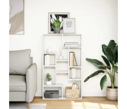 Grāmatu Plaukts, Balts, 72X20X120 Cm, Inženierijas Koks Vidaxl