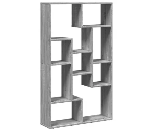 Grāmatu Plaukts, Pelēka Koka, 72X20X120 Cm, Inženierijas Koks Vidaxl