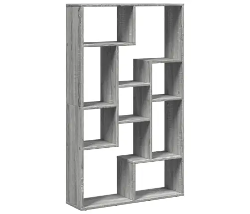 Grāmatu Plaukts, Pelēka Koka, 72X20X120 Cm, Inženierijas Koks Vidaxl