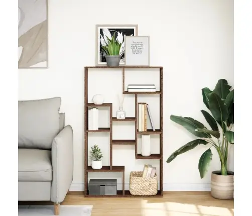 Raamaturiiul, Pruun Tamm, 72X20X120 cm Tehispuit