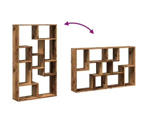 Grāmatu Plaukts, Veca Koka, 72X20X120 Cm, Inženierijas Koks Vidaxl