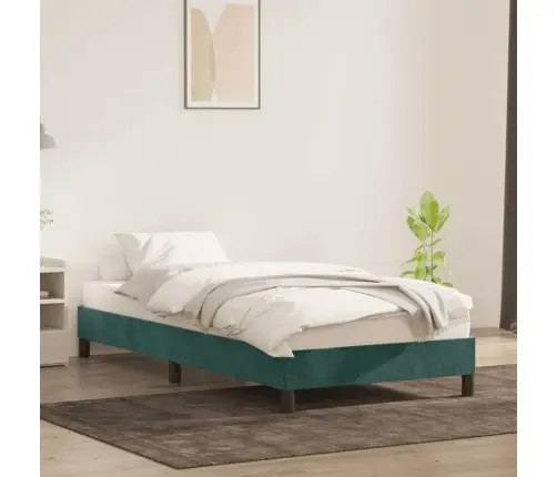 Voodiraam Ilma Madratsita Tumeroheline 90X210 Cm Samet