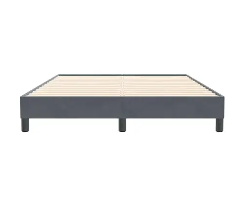 Gultas Rāmis Bez Matrača, Tumši Pelēks, 140X210 Cm, Samts Vidaxl
