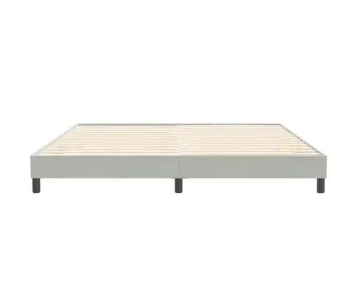 Gultas Rāmis Bez Matrača, Gaiši Pelēks, 200X210 Cm, Samts Vidaxl