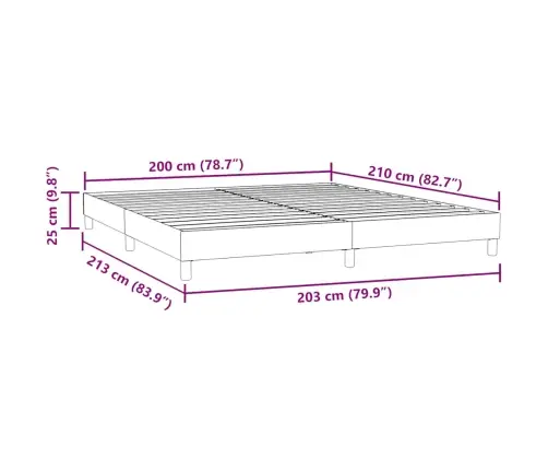 Lovos Rėmas Be Čiužinio Tamsiai Mėlynas 200X210 Cm Aksomas