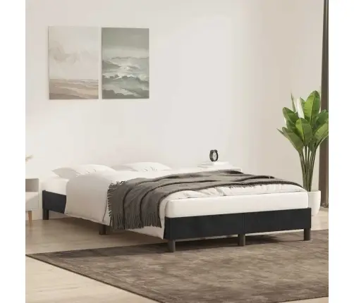 Lovos Rėmas Be Čiužinio Juodas 120X220 Cm Aksomas