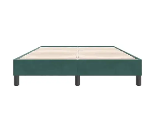 Gultas Rāmis Bez Matrača, Tumši Zaļš, 120X220 Cm, Samts Vidaxl