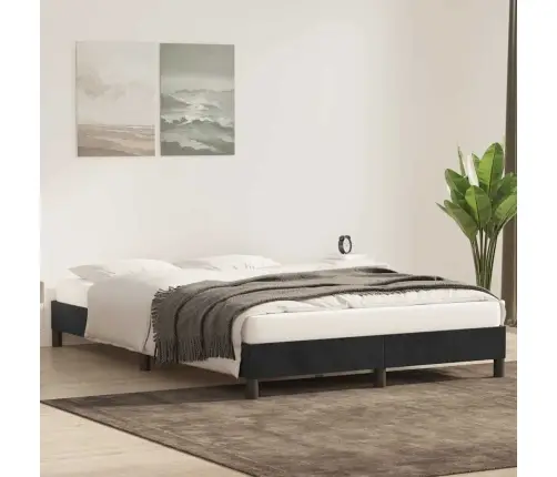 Voodiraam Ilma Madratsita, Must, 160X220 cm Samet