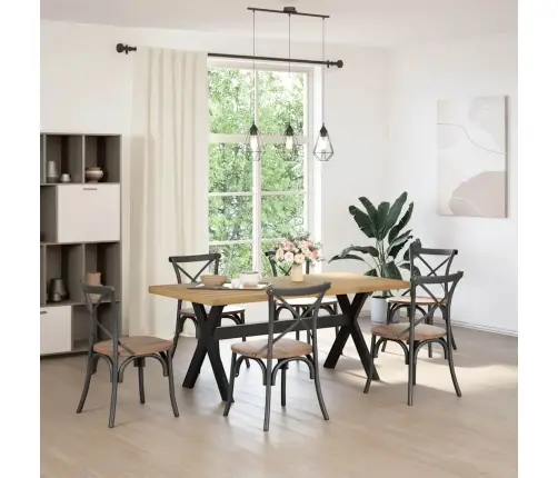 Ēdamistabas Galds, Noain, X Formas Kājas, 180X90X75 Cm, Priede Vidaxl