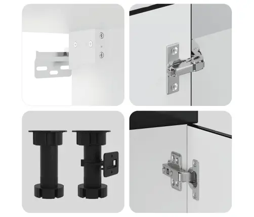 Virtuvinių Spintelių Komplektas, 7 Dalių, Kalmar, Juoda