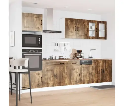 7-Osaline Köögikapi Komplekt Kalmar, Tehispuit