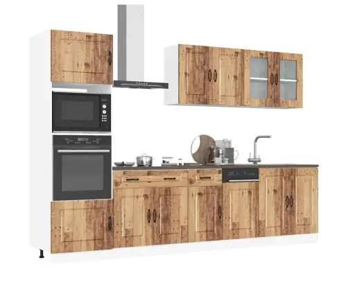 7-Daļīgs Virtuves Skapītis Komplekts, Kalmar, Veca Koka Vidaxl