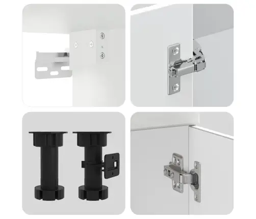 7-Daļīgs Virtuves Skapītis Komplekts, Kalmar, Balta Vidaxl