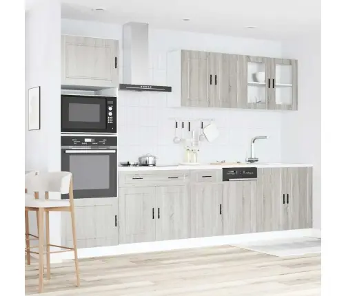 7-Osaline Köögikapi Komplekt Kalmar, Tehispuit