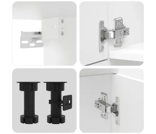 Virtuvinių Spintelių Komplektas, 7 Dalių, Kalmar, Balta