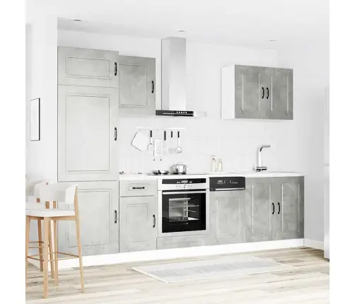 Virtuvinių Spintelių Komplektas, 7 Dalių, Kalmar, Betono Pilka