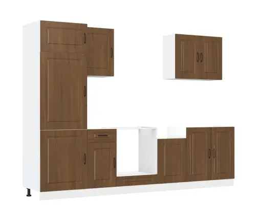 Virtuvinių Spintelių Komplektas, 7 Dalių, Kalmar, Ruda