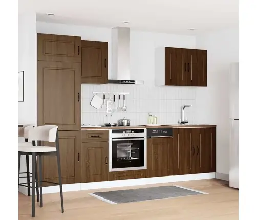 Virtuvinių Spintelių Komplektas, 7 Dalių, Kalmar, Ruda