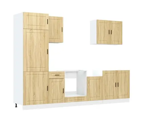 7-Daļīgs Virtuves Skapītis Komplekts, Porto, Ozolkoka Vidaxl