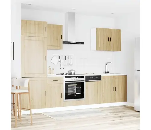 7-Daļīgs Virtuves Skapītis Komplekts, Porto, Ozolkoka Vidaxl