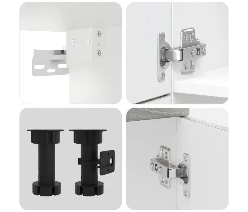 7-Daļīgs Virtuves Skapītis Komplekts, Kalmar, Pelēka Koka Vidaxl