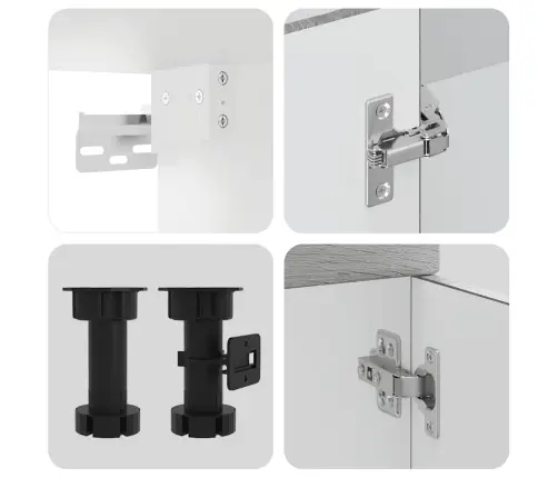 8-Daļīgs Virtuves Skapītis Komplekts, Kalmar, Pelēka Koka Vidaxl