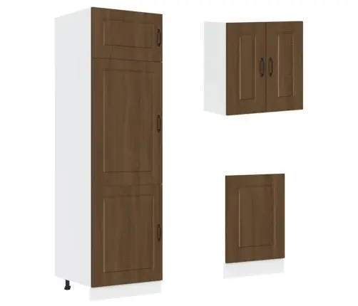 8-Daļīgs Virtuves Skapītis Komplekts, Kalmar, Brūna Ozola Vidaxl