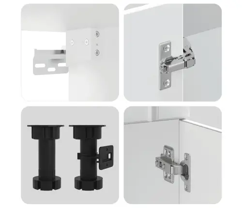 8-Daļīgs Virtuves Skapītis Komplekts, Lucca, Balta Vidaxl