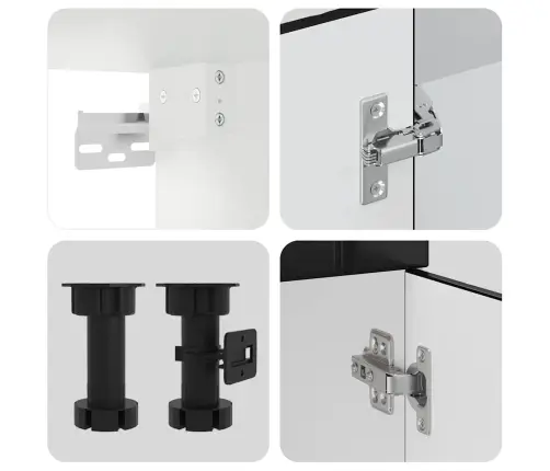 Virtuvinių Spintelių Komplektas, 8 Dalių, Kalmar, Juoda