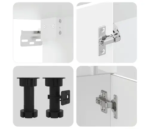 Virtuvinių Spintelių Komplektas, 8 Dalių, Lucca, Balta