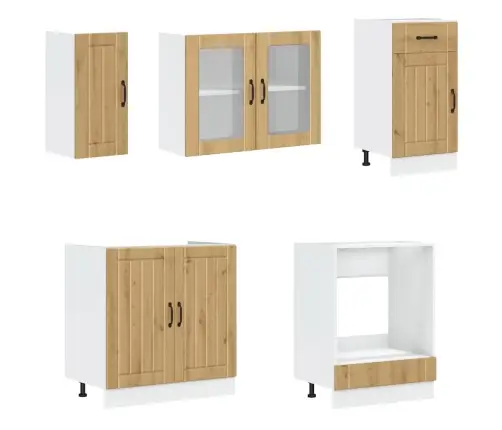 Virtuvinių Spintelių Komplektas, 8 Dalių, Kalmar, Artisano