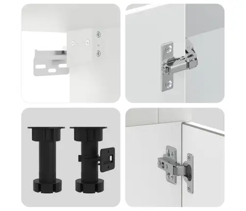 Virtuvinių Spintelių Komplektas, 8 Dalių, Porto, Balta