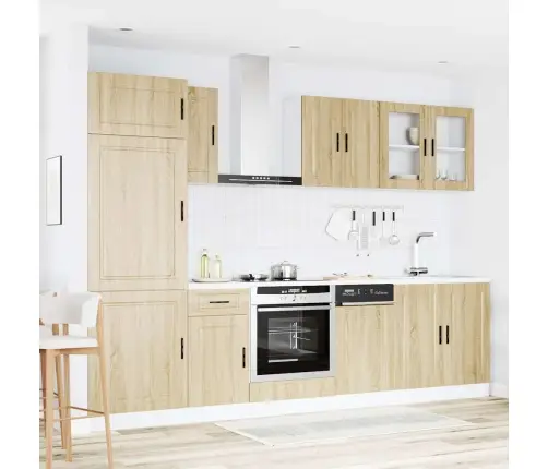 8-Daļīgs Virtuves Skapītis Komplekts, Porto, Ozolkoka Vidaxl