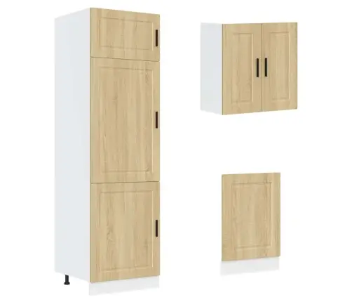 8-Daļīgs Virtuves Skapītis Komplekts, Porto, Ozolkoka Vidaxl