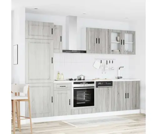 8-Osaline Köögikapi Komplekt Kalmar, Tehispuit