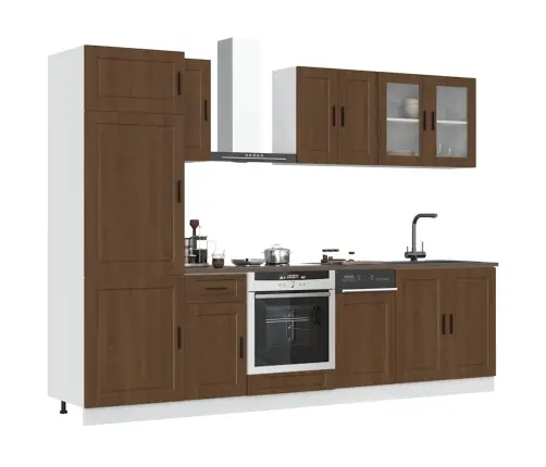 Virtuvinių Spintelių Komplektas, 8 Dalių, Kalmar, Ruda