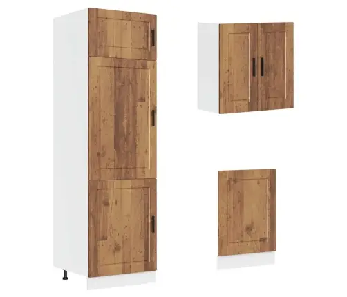 8-Osaline Köögikapi Komplekt Kalmar, Vana Puit, Tehispuit
