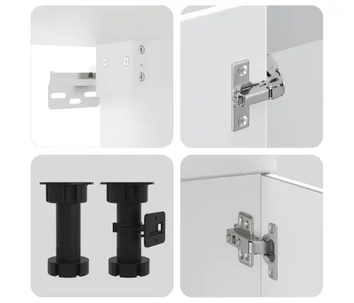 8-Daļīgs Virtuves Skapītis Komplekts, Kalmar, Balta Vidaxl