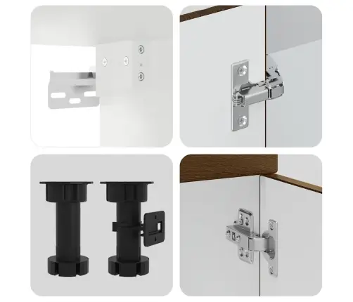 8-Osaline Köögikappide Komplekt "Kalmar", Pruun Tamm, Töödeldud Puit