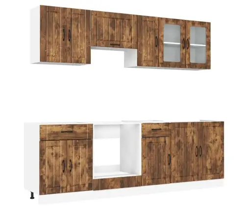 8-Daļīgs Virtuves Skapītis Komplekts, Lucca, Ozola Krāsa Vidaxl