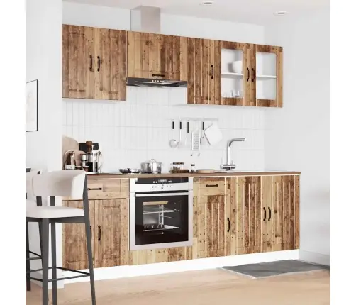 8-Daļīgs Virtuves Skapītis Komplekts, Kalmar, Veca Koka Vidaxl